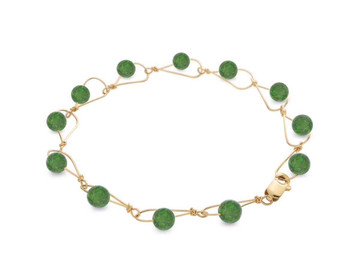 Jade and online gold bracelet