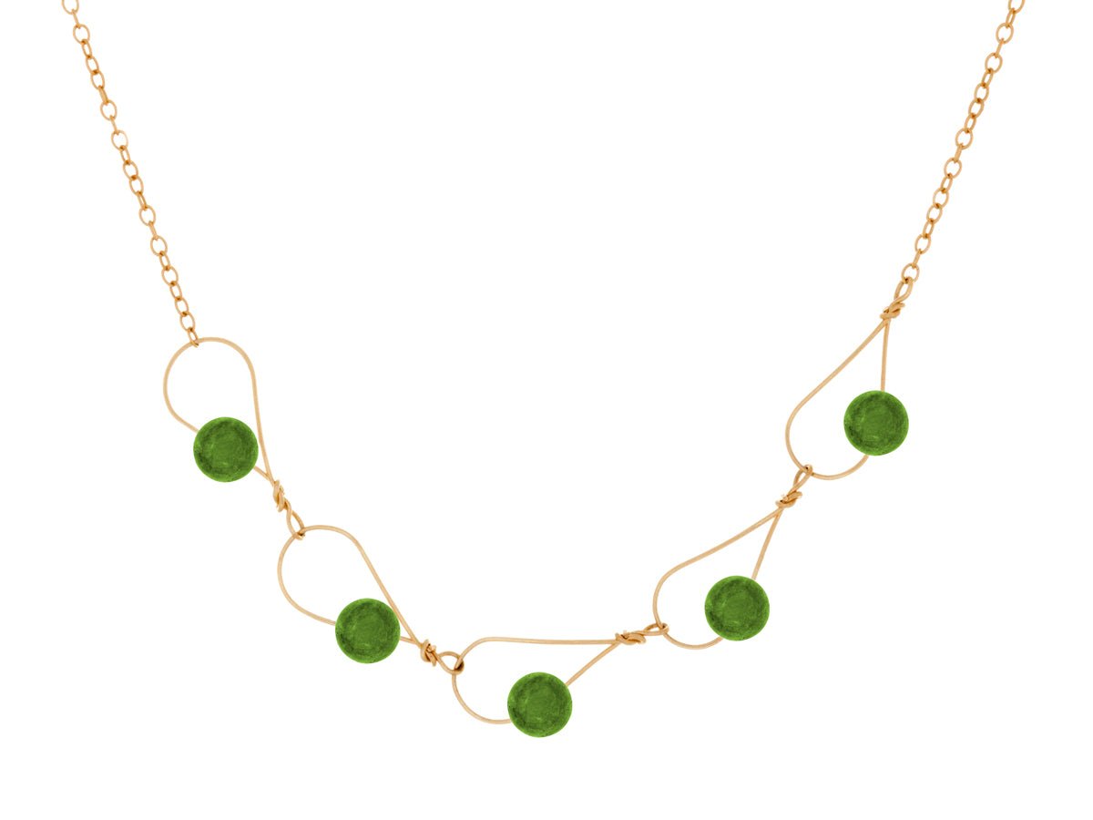 Rain BC Jade Segment Necklace - Pamela Lauz Jewellery