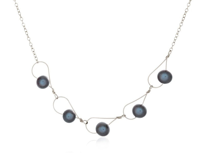 Rain Black Pearl Segment Necklace - Pamela Lauz Jewellery