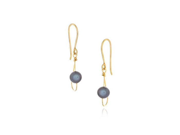 Rain Black Pearl Single Earrings - Pamela Lauz Jewellery