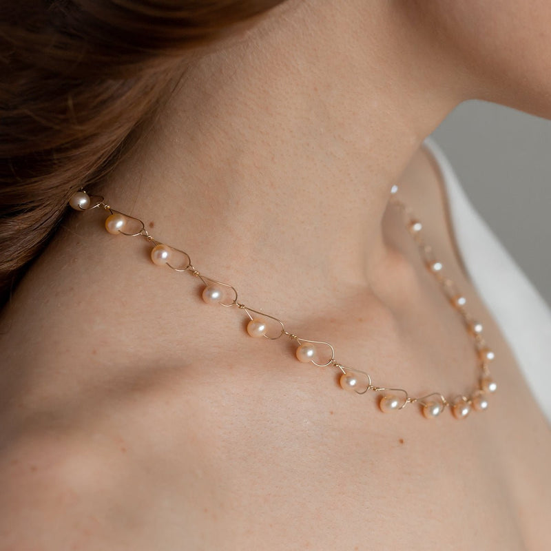 Rain Pink Pearl Necklace - Pamela Lauz Jewellery