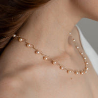 Rain Pink Pearl Necklace - Pamela Lauz Jewellery