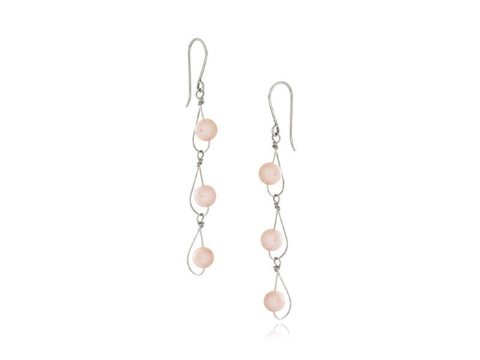 Rain Pink Pearl Trio Earrings - Pamela Lauz Jewellery