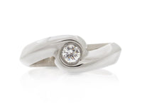 Rosebud Diamond Solitaire Ring - Pamela Lauz Jewellery