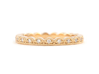 Sarah Scalloped Diamond Stacking Band - Pamela Lauz Jewellery