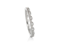 Sarah Scalloped Diamond Stacking Band - Pamela Lauz Jewellery