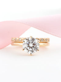 Sarah Scalloped Diamond Stacking Band - Pamela Lauz Jewellery