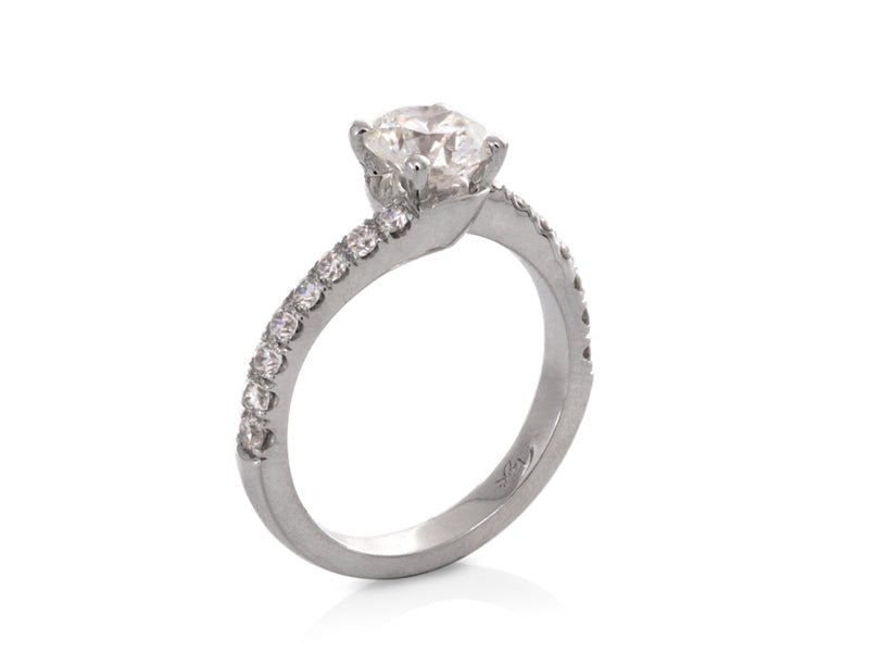 Sculptural Twist Diamond Engagement Ring - Pamela Lauz Jewellery