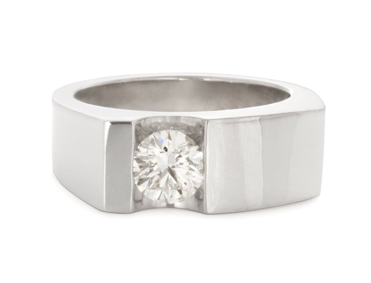 Surface Ring with Channel-set Diamond – Pamela Lauz Jewellery