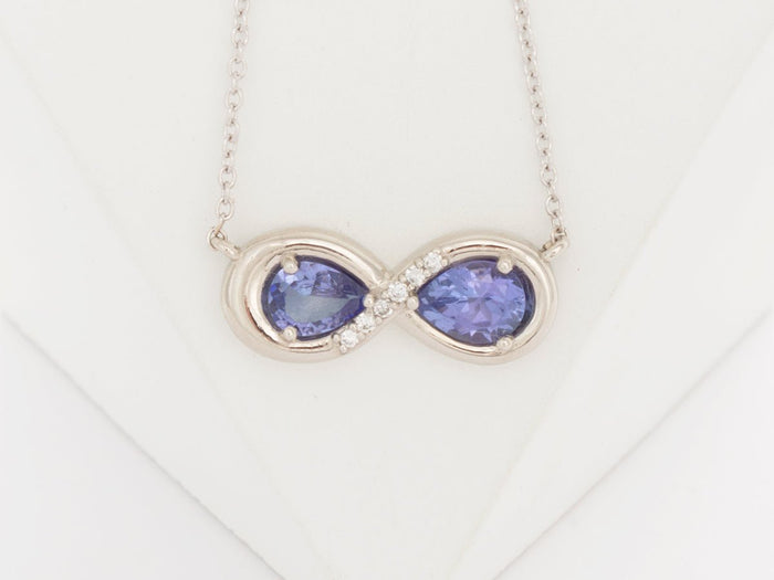Tanzanite Diamond Infinity Pendant - Pamela Lauz Jewellery