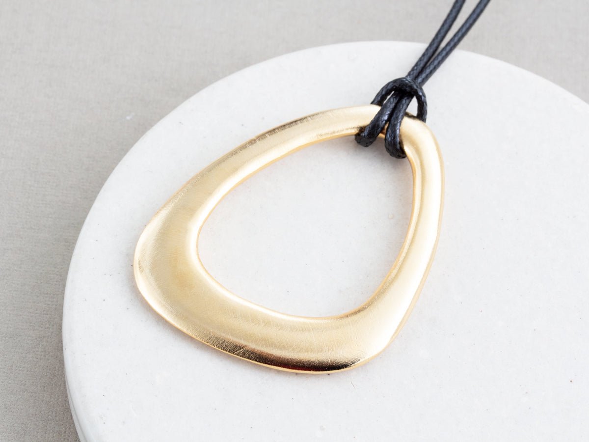 Terra Grand Open Pebble Necklace & Scarf Ring - Pamela Lauz Jewellery