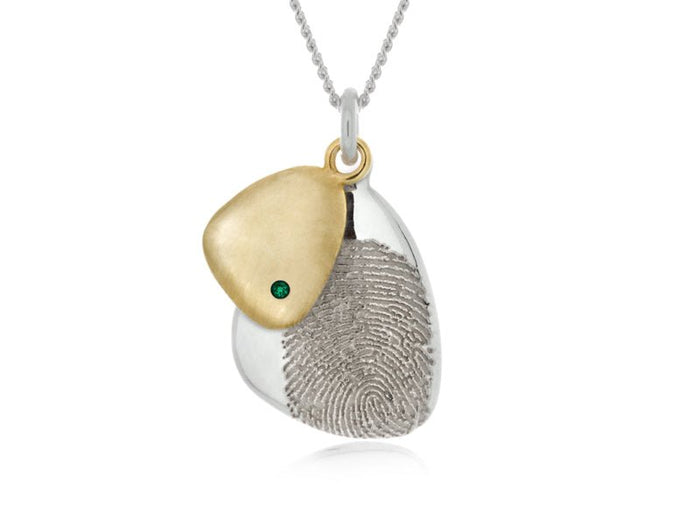 Terra Pebble Necklaces with Engraved Fingerprints - Pamela Lauz Jewellery