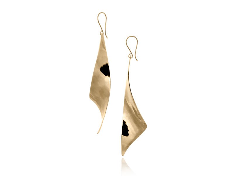 Viento Large Brass Earrings - Pamela Lauz Jewellery