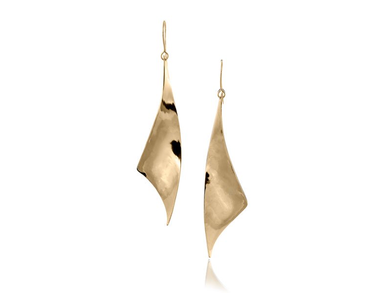 Viento Large Brass Earrings - Pamela Lauz Jewellery