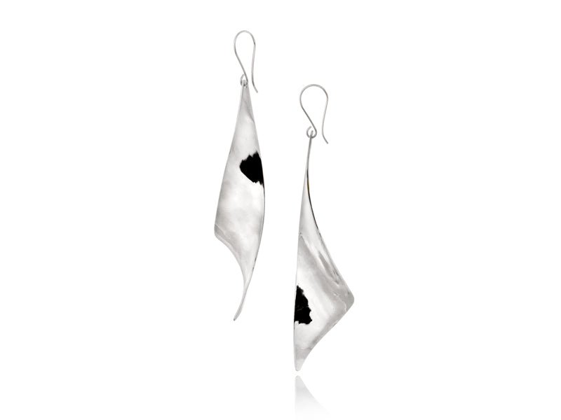 Viento Large Silver Earrings - Pamela Lauz Jewellery