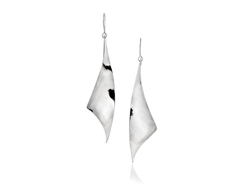 Viento Large Silver Earrings - Pamela Lauz Jewellery