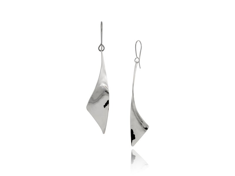 Viento Medium Silver Earrings - Pamela Lauz Jewellery