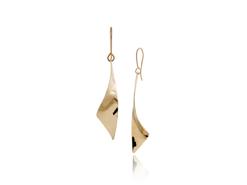 Viento Small Brass Earrings - Pamela Lauz Jewellery