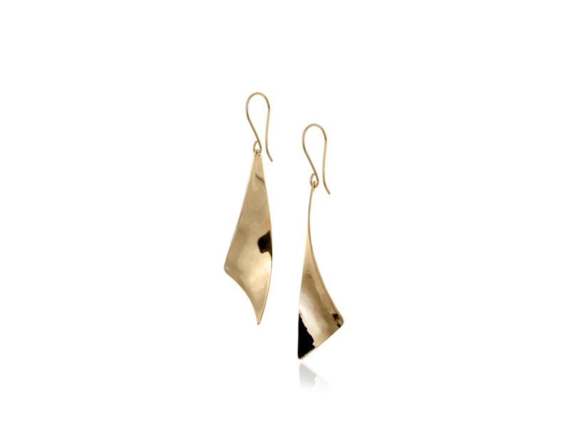 Viento Small Brass Earrings - Pamela Lauz Jewellery