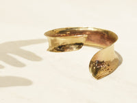 Viento Wide Asymmetrical Brass Cuff - Pamela Lauz Jewellery
