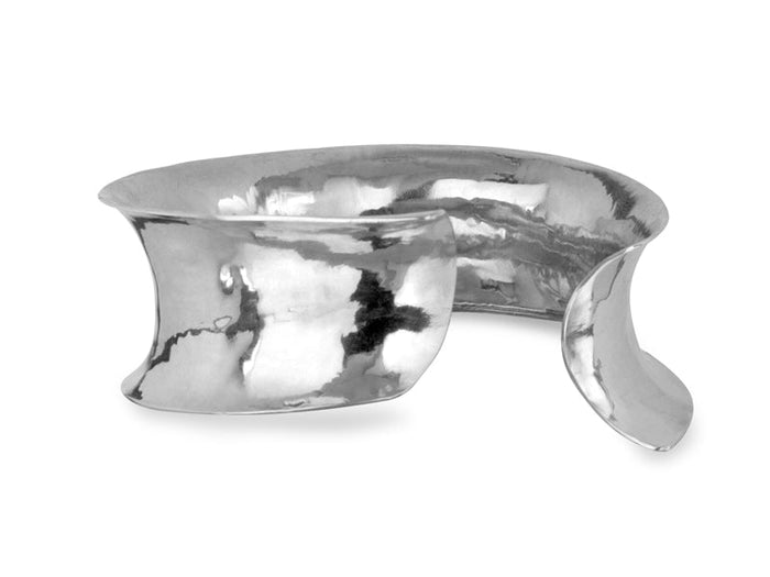 Viento Wide Symmetrical Silver Cuff - Pamela Lauz Jewellery