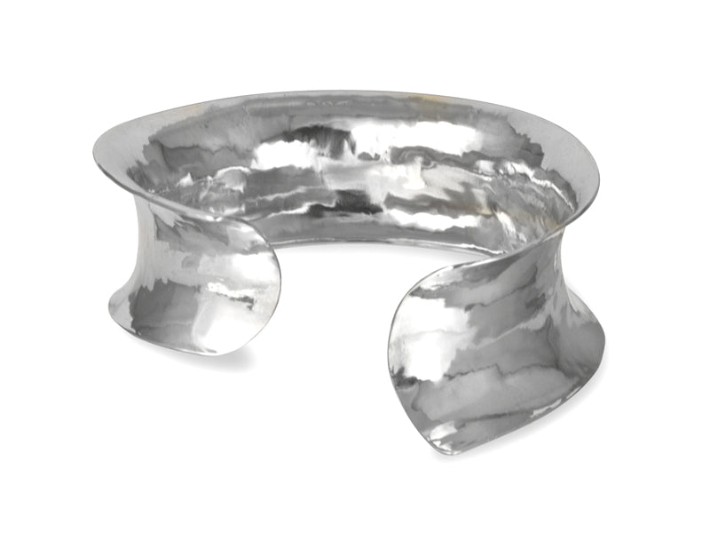 Viento Wide Symmetrical Silver Cuff - Pamela Lauz Jewellery