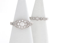 Vintage Diamond Engagement Ring and Wedding Band - Pamela Lauz Jewellery